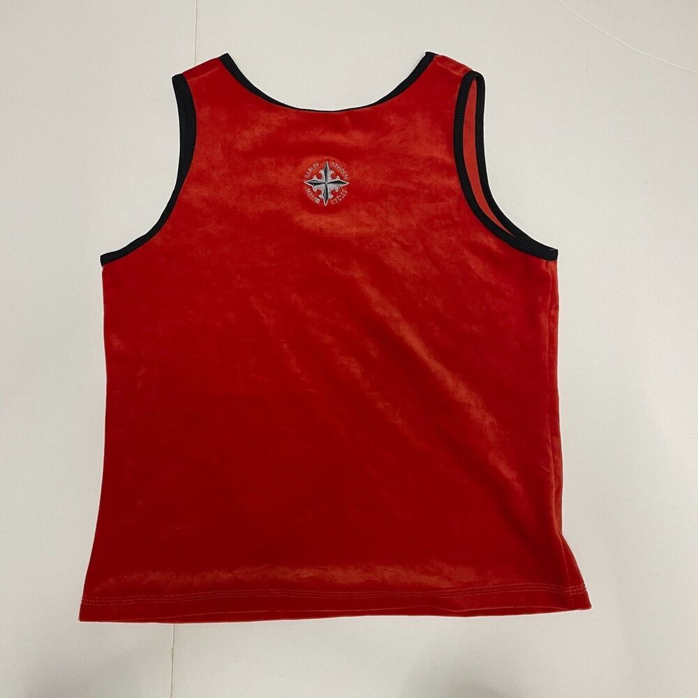 Vintage Harley Davidson Womens M High Neck Red Velvet Tank Top